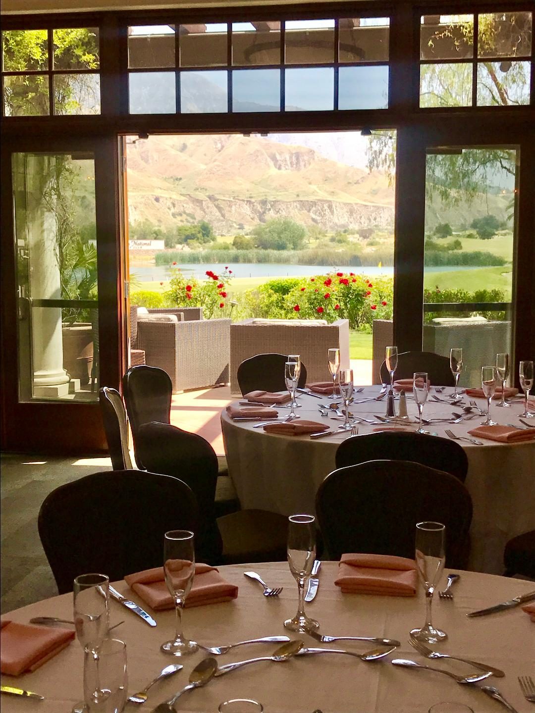 Lake View Room banquet setup at Angeles National