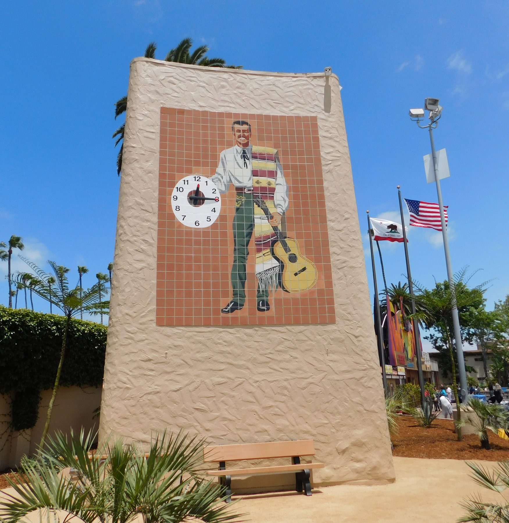 Del Mar Fairgrounds clock tower from Jimmy Durante Blvd