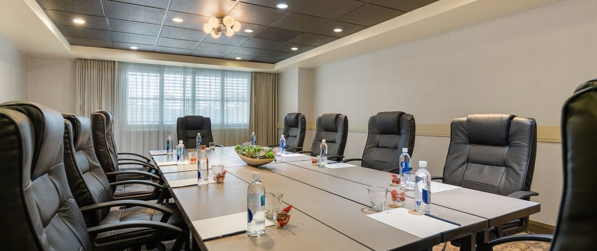 A Loft meeting room at DoubleTree San Diego Mission Valley with a boardroom table