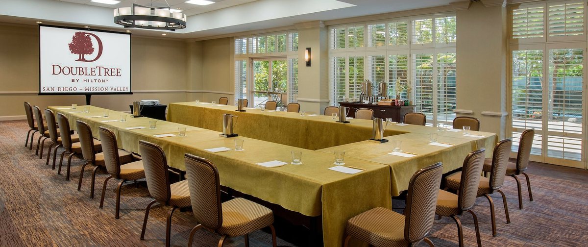 A Shutters meeting room at DoubleTree San Diego Mission Valley set U-shape