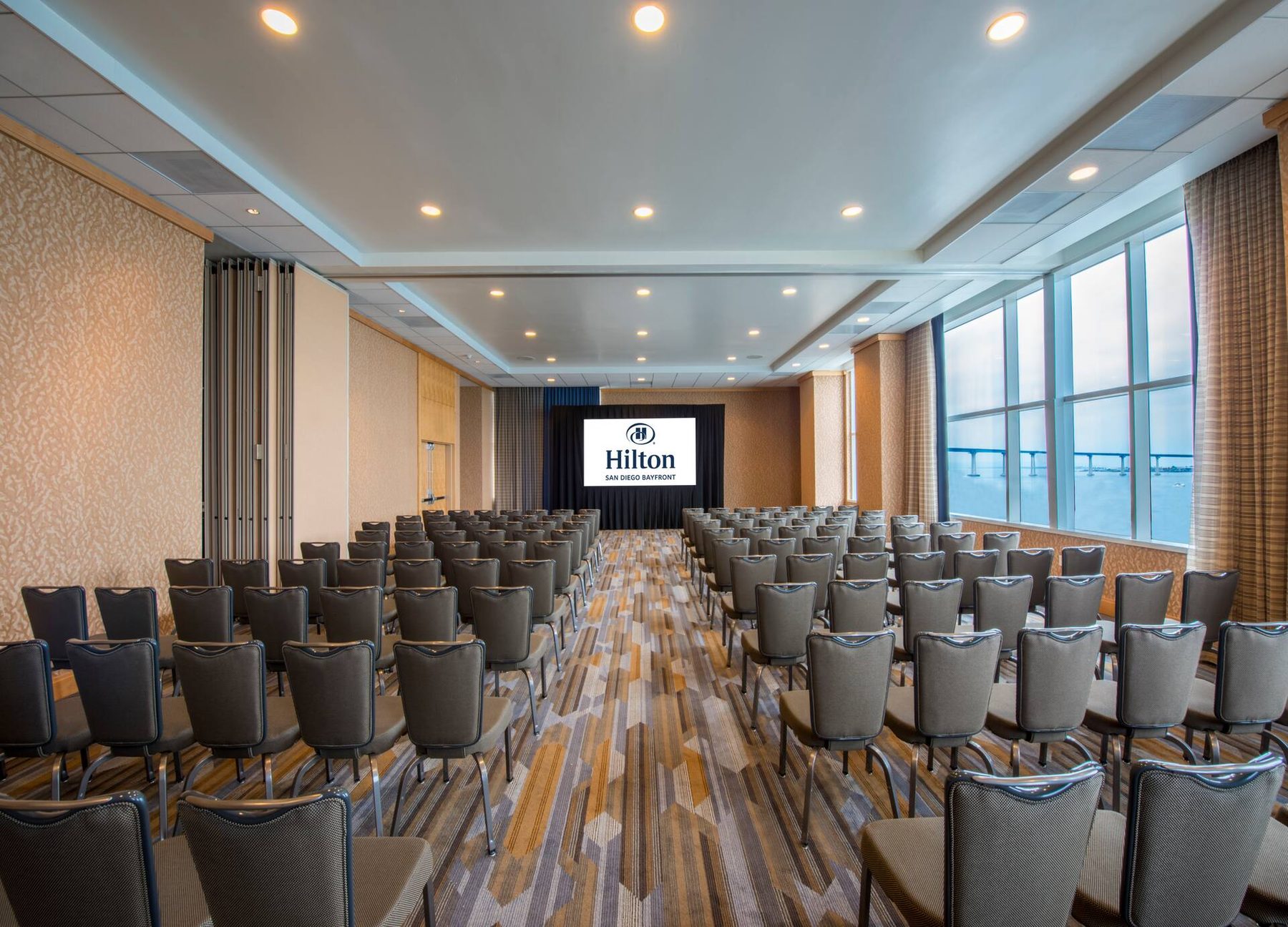 Sapphire 400 interior at Hilton San Diego Bayfront — leftover interior, not a Bayfront Park plate