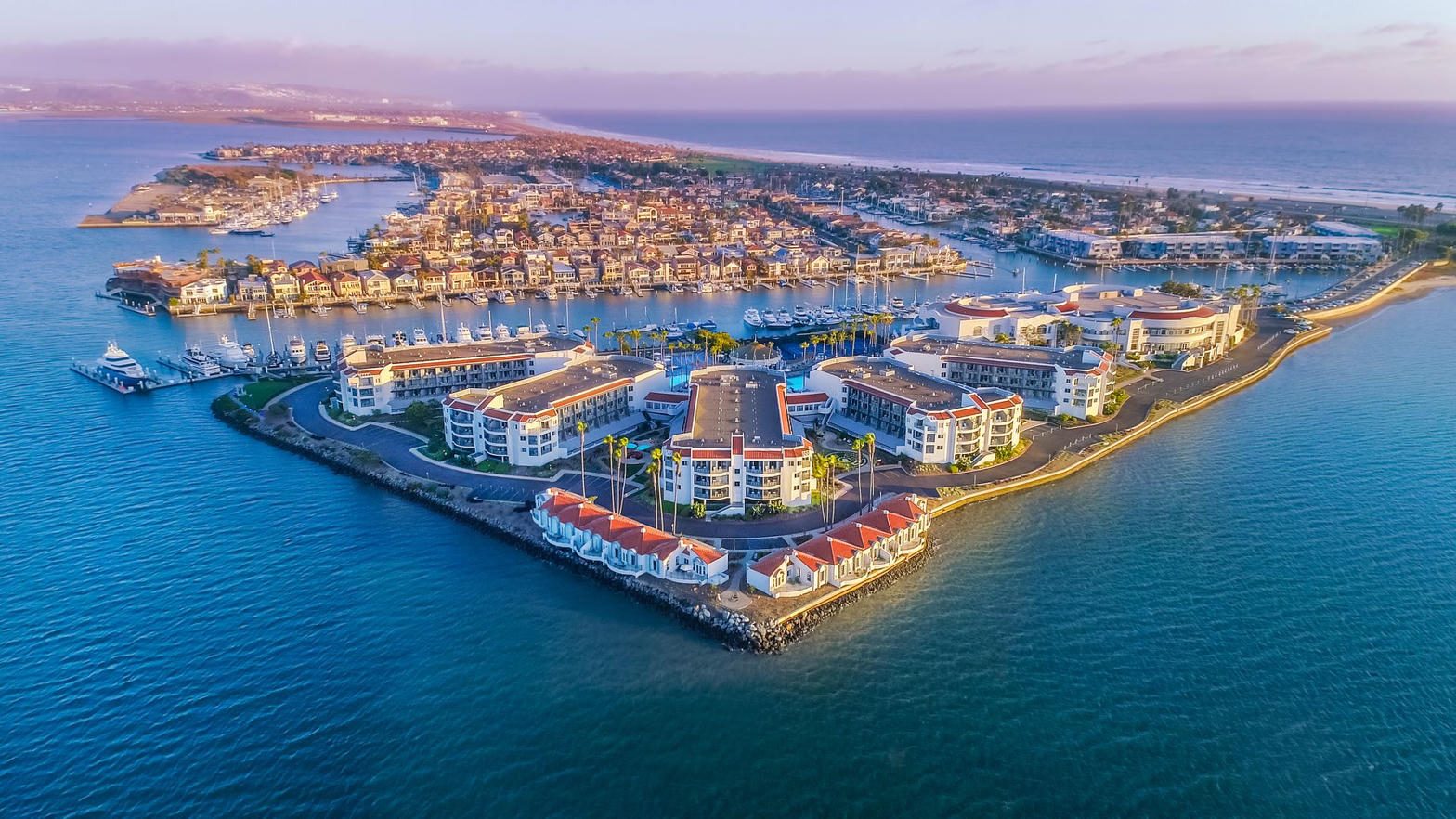 Loews Coronado Bay Resort peninsula aerial