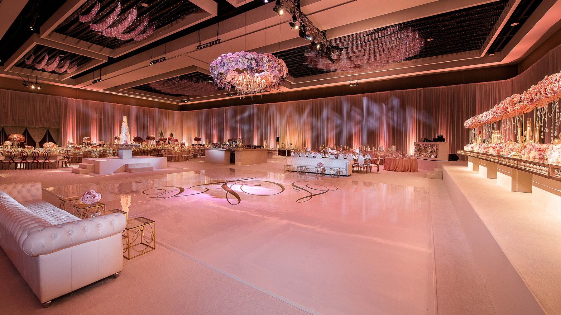 Marriott Grand Ballroom wedding set at Marriott Marquis San Diego Marina — leftover interior, not a load-in plate
