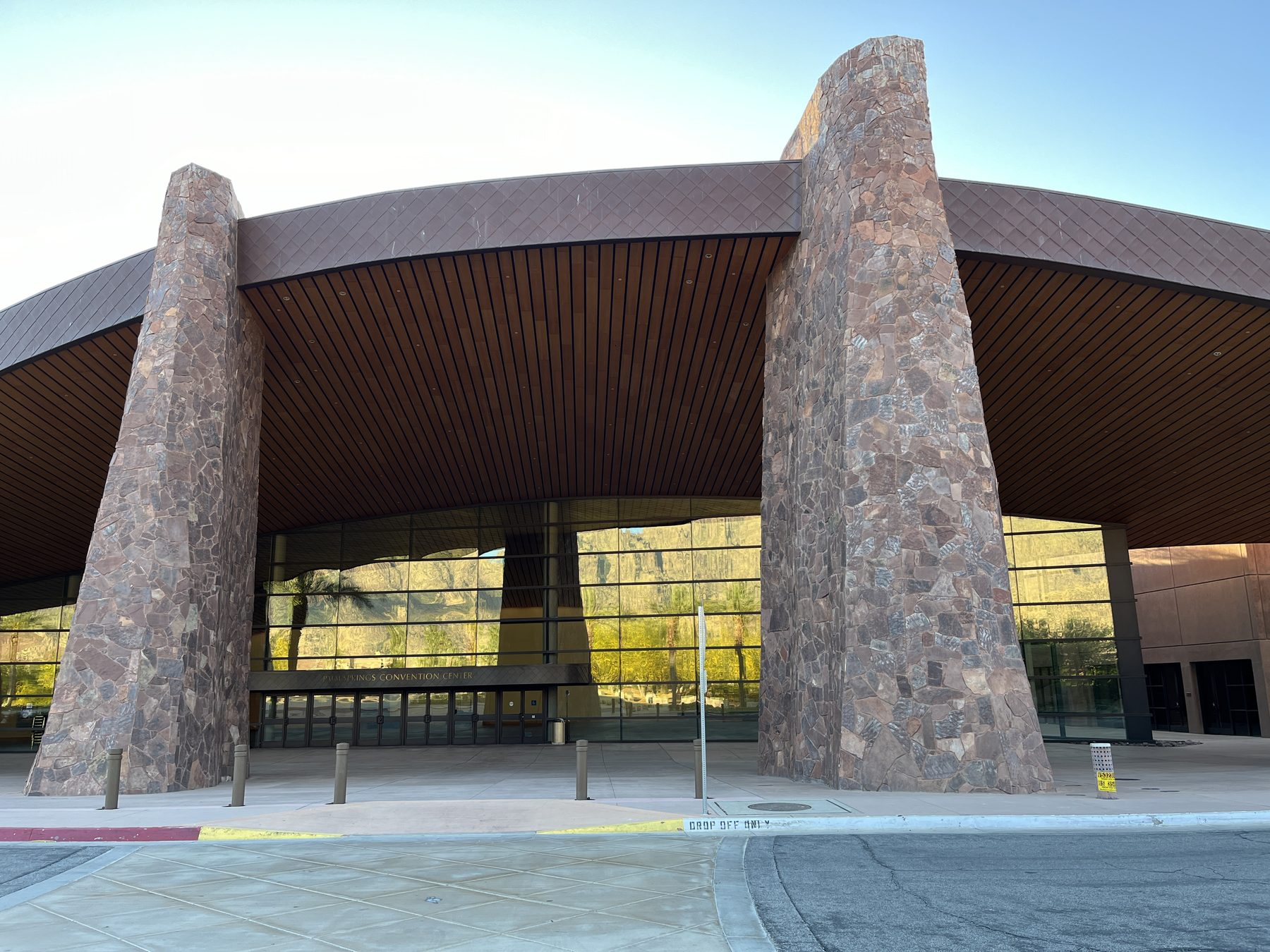 Palm Springs Convention Center at dusk