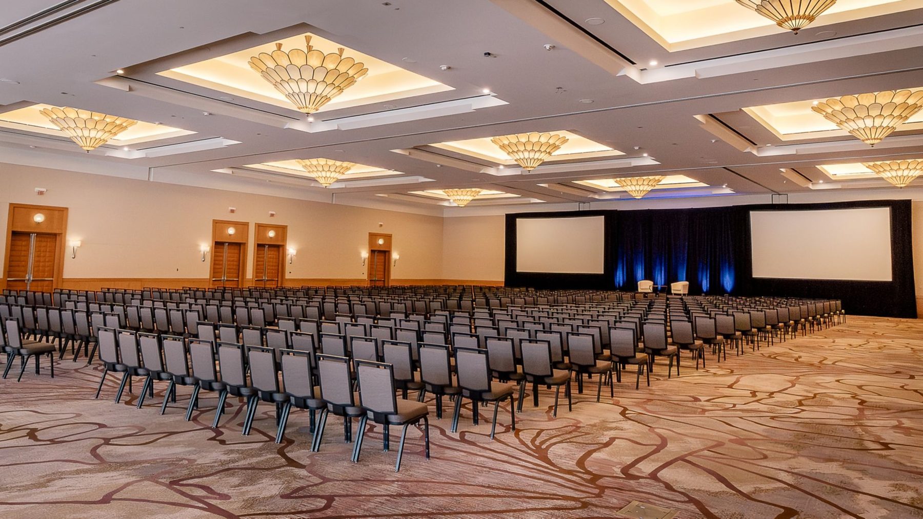 Esmeralda Ballroom theater setup at Renaissance Esmeralda Indian Wells — leftover interior, not a 30-rooms plate