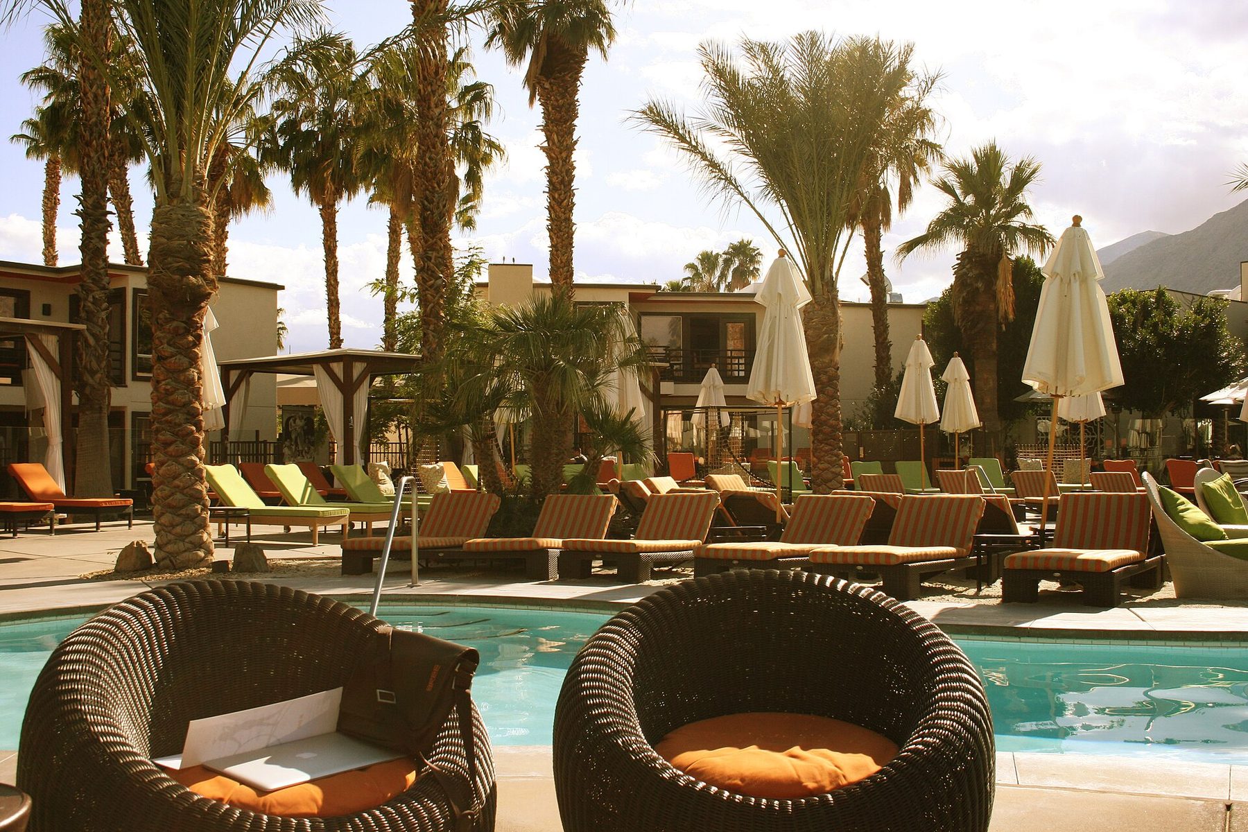 Riviera Palm Springs pool and midcentury rooms