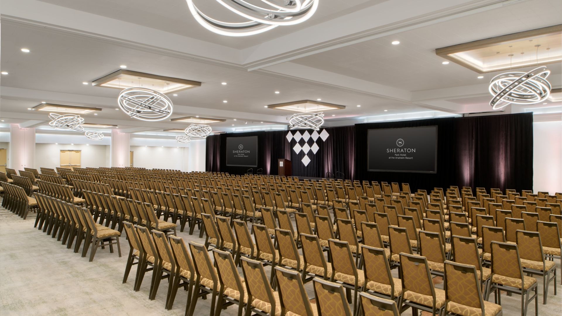 Park Ballroom theater setup at Sheraton Park Hotel at the Anaheim Resort