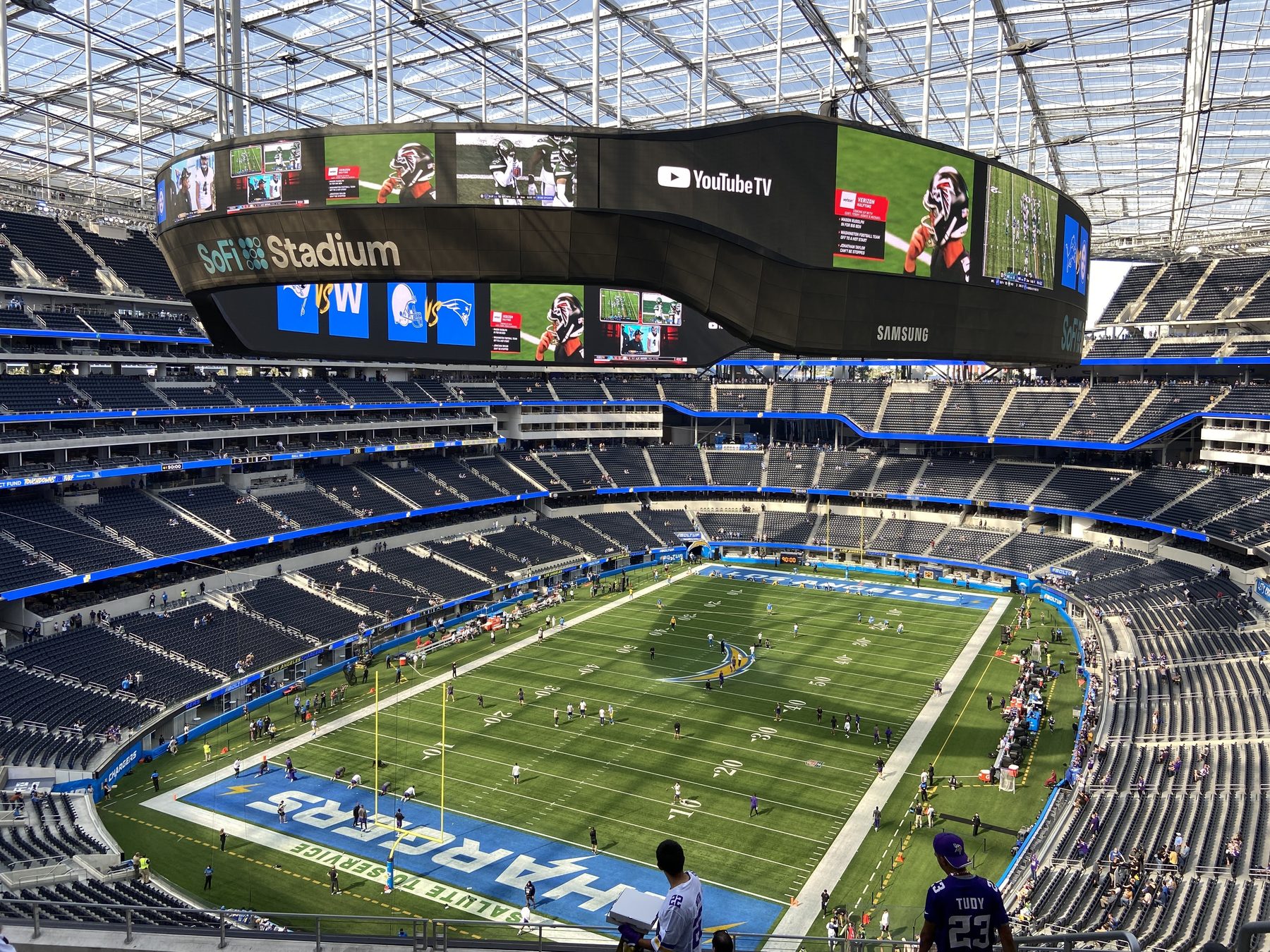 Stadium bowl interior at SoFi Stadium