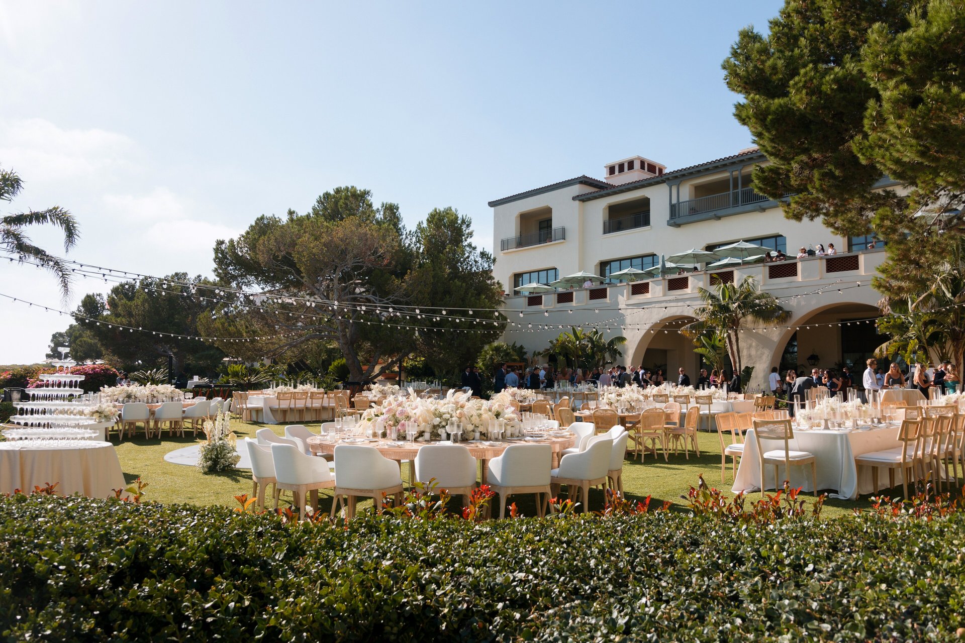 Catalina Ballroom LED setup at Terranea — leftover if lawn already used