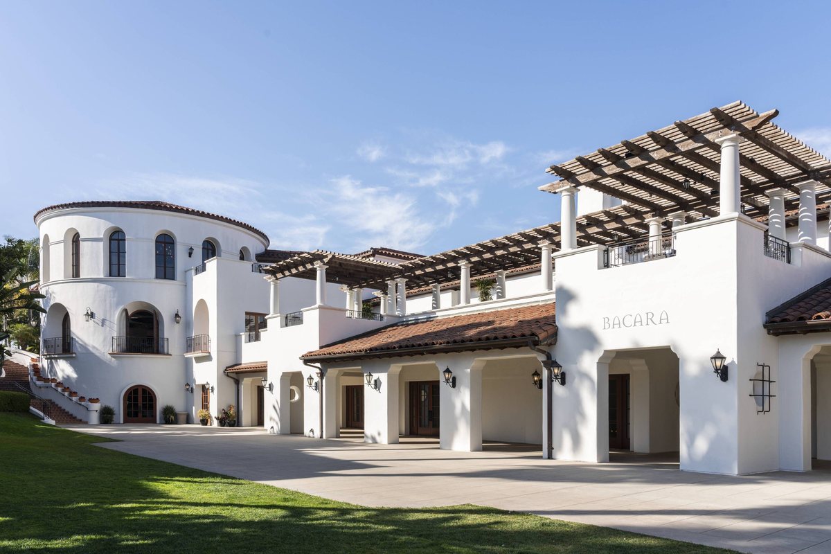 The Spanish-style Ballroom Terrace beside the ballroom building